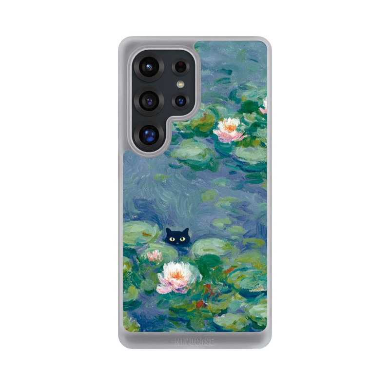 Galaxy S25 Ultra NIVOcore Katze im Teich Gemälde