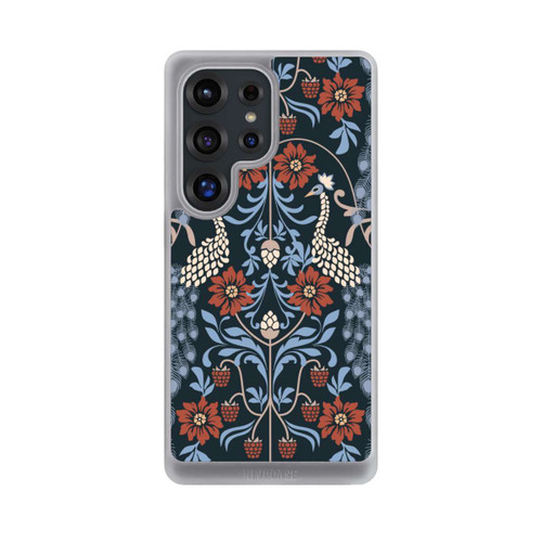 Samsung Galaxy S25 Ultra NIVOcore Vintage Peacock Garden Arts and Crafts Floral Dark
