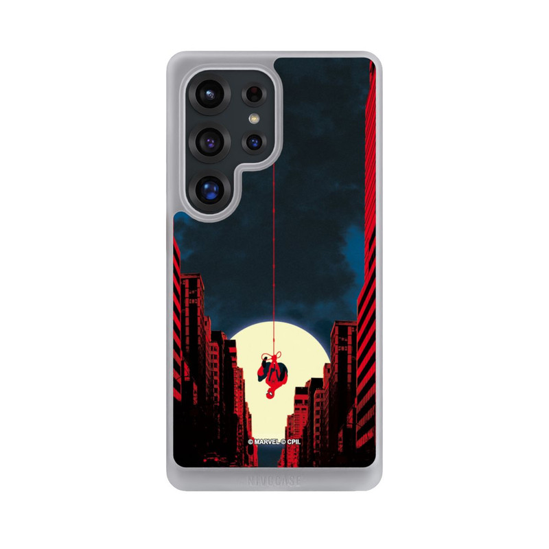 Galaxy S25 Ultra NIVOcore Spider-Man Marvel between Skyscrapers