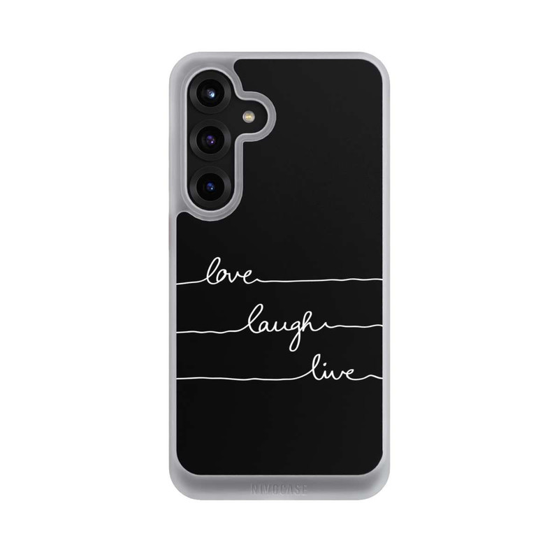 Galaxy S25 + NIVOcore Love Laugh Live weiß/schwarz