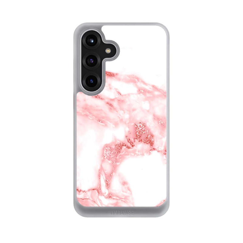 Galaxy S25 + NIVOcore Pink and White Marble