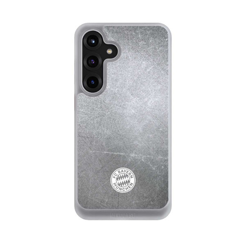Samsung Galaxy S25+  NIVOcore Klassisches FCB Logo Klein - Weiß auf Metalllook