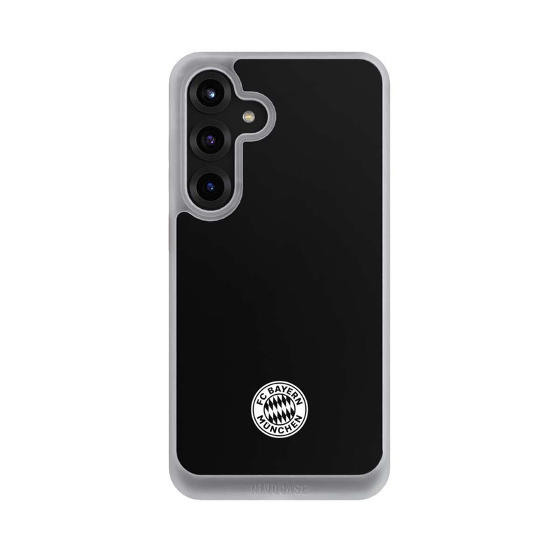 Galaxy S25 + NIVOcore Klassisches FCB Logo Klein - Weiß auf Schwarz