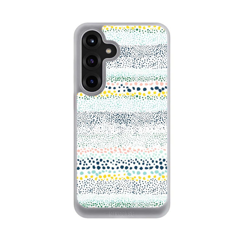 Galaxy S25 + NIVOcore Kleine Punkte, strukturiertes Weiß