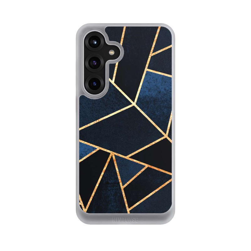 Galaxy S25 + NIVOcore Navy Stein Golddruck