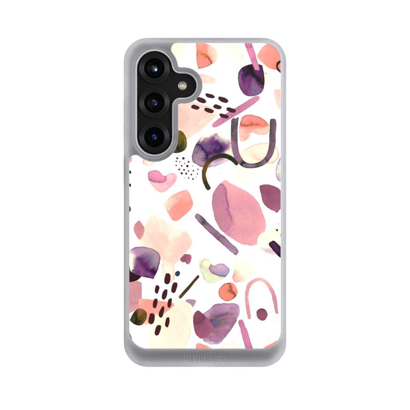 Galaxy S25 + NIVOcore Abstrakte Formen aquarell lila