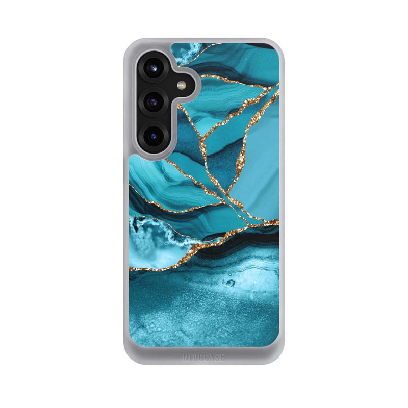 Galaxy S25 + NIVOcore Eisblaue Marmor Landschaft