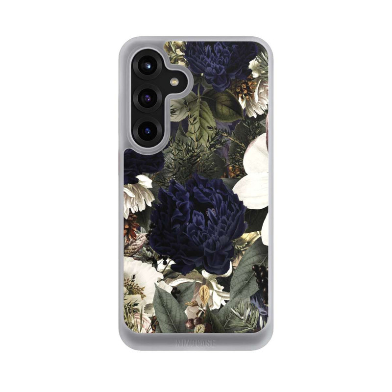 Galaxy S25 + NIVOcore Dunkle Mitternachts Barock Vintage Blumen