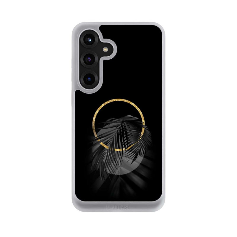Galaxy S25 + NIVOcore tropische Blätter schwarz
