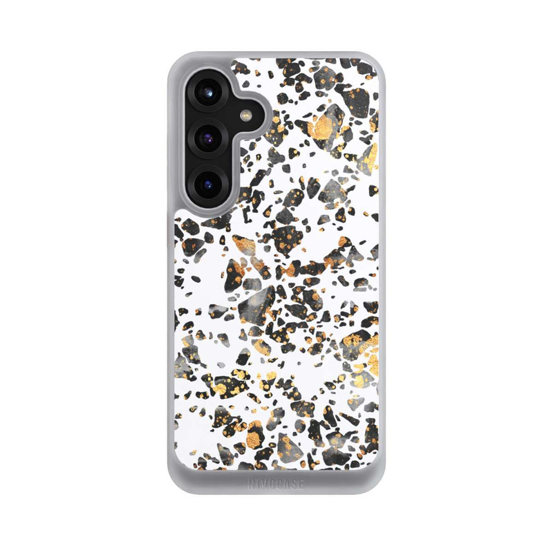 Galaxy S25 + NIVOcore Gold Speckled Terrazzo