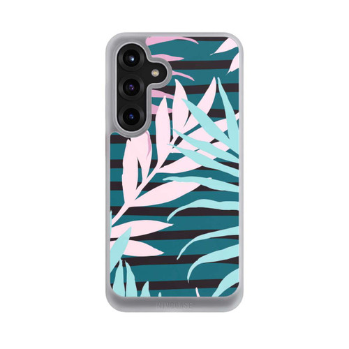 Samsung Galaxy S25+  NIVOcore Feuilles de jungle pastel rose sarcelle