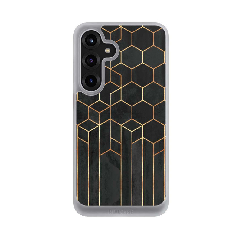 Galaxy S25 + NIVOcore Schwarze Sechsecke