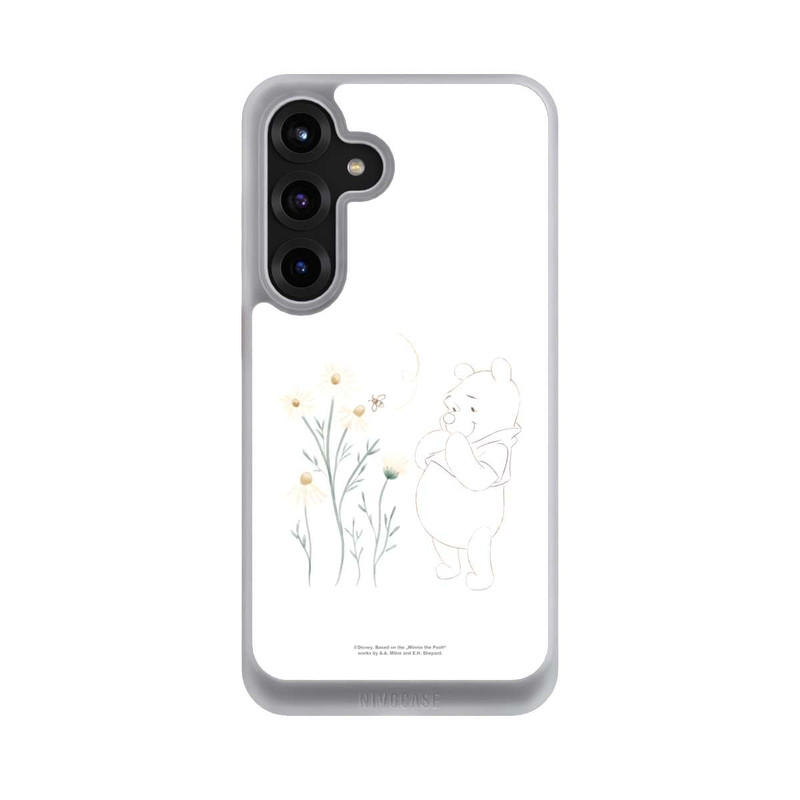Galaxy S25 + NIVOcore Winnie Puuh sieht sich Gänseblümchen an