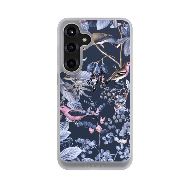 Galaxy S25 + NIVOcore Vögel und Beeren blau