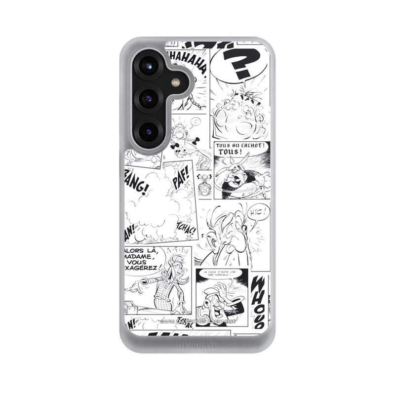 Galaxy S25 + NIVOcore Asterix Comic Schwarz und Weiß