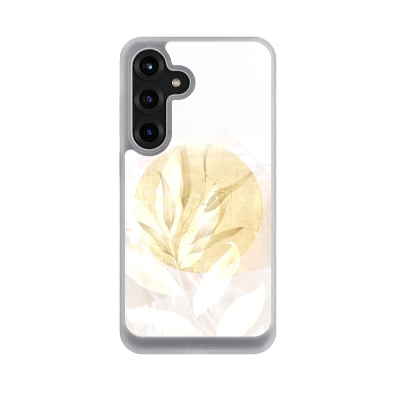 Galaxy S25 + NIVOcore Boho Gold Blumen Kunst