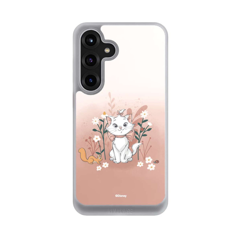 Galaxy S25 + NIVOcore Marie avec des fleurs