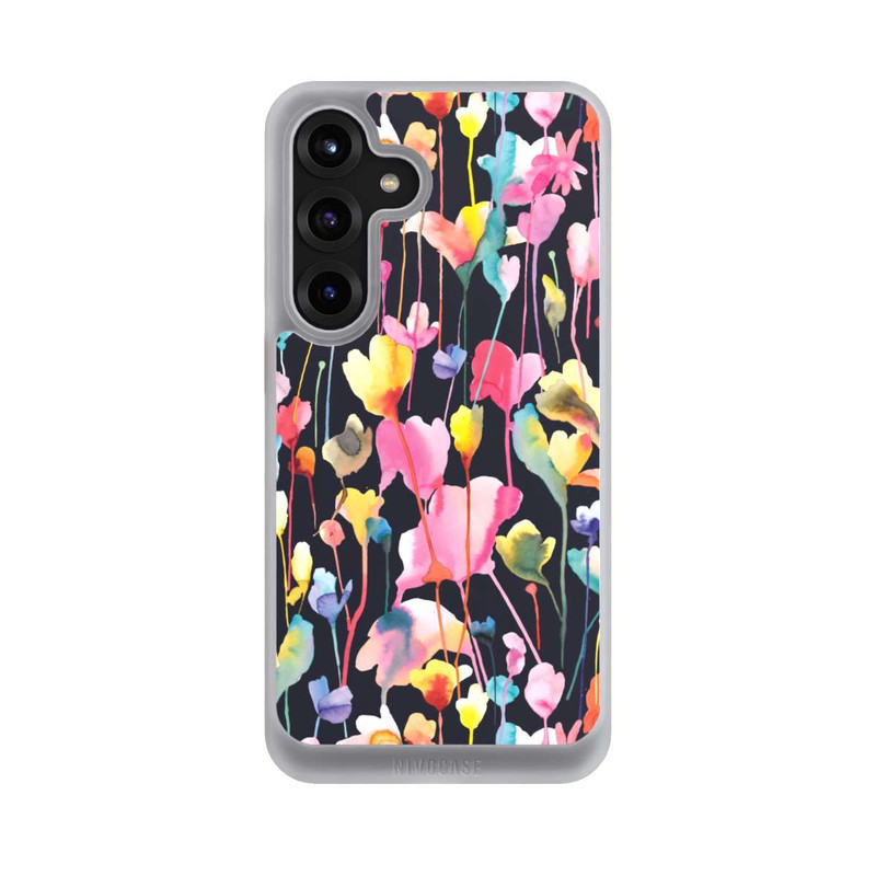 Galaxy S25 + NIVOcore Wildblumen schwarz