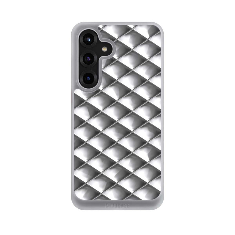 Galaxy S25 + NIVOcore Glamour Silver Squares