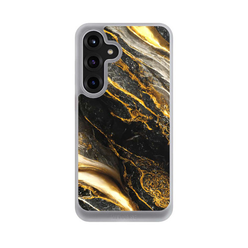 Samsung Galaxy S25+  NIVOcore Schwarze Marmor Goldschichten
