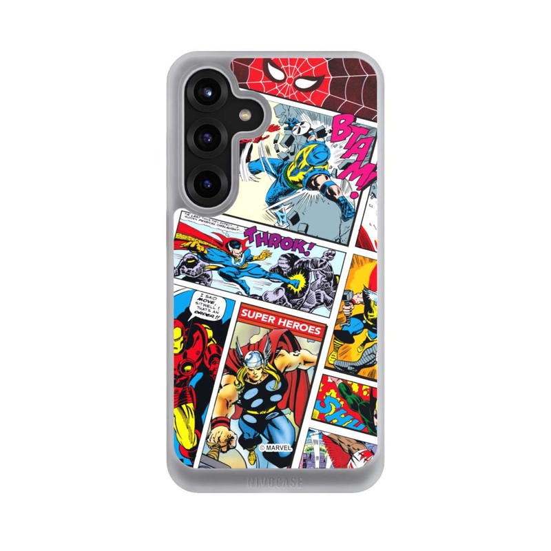 Galaxy S25 + NIVOcore Marvel Retro Comic Blue