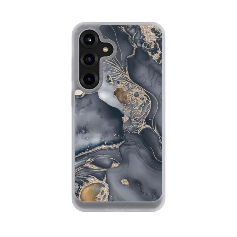 Galaxy S25 + NIVOcore Alcohol Ink Gold Grey avec IA