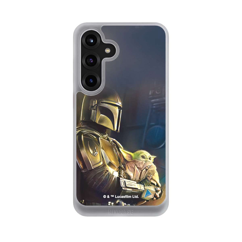 Galaxy S25 + NIVOcore Mandalorian and Grogu inside Ship