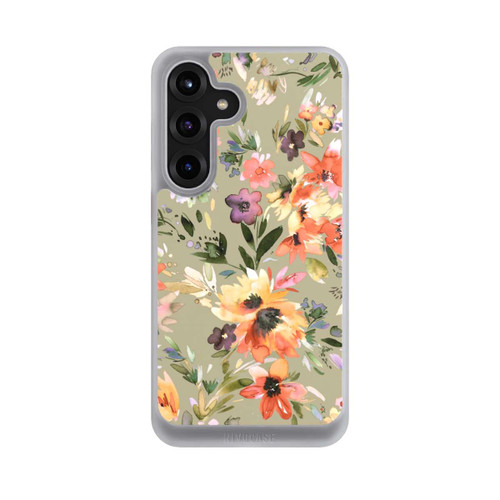 Samsung Galaxy S25+  NIVOcore Malerische tropische Blumen Salbeigrün