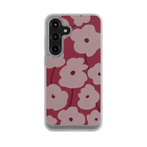 Samsung Galaxy S25+  NIVOcore Minimalistische Blumen Bordeaux