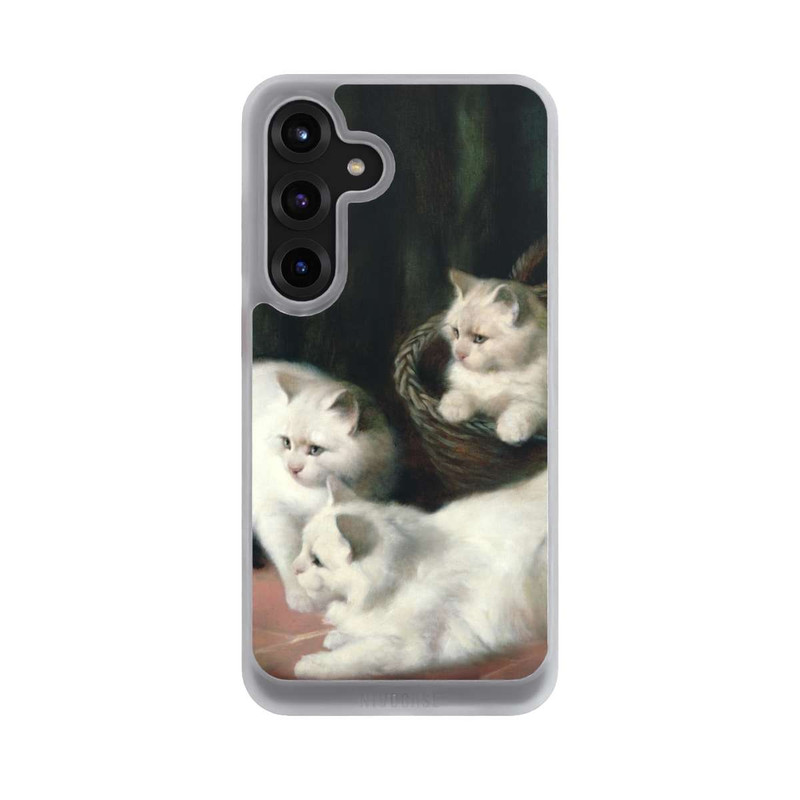 Galaxy S25 + NIVOcore Three White Angora Kittens
