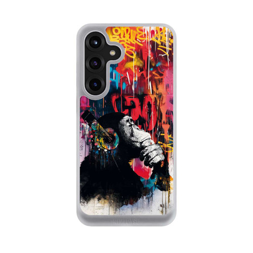 Samsung Galaxy S25+  NIVOcore Affe Stereo Kopfhörer Graffiti Street Art Blau
