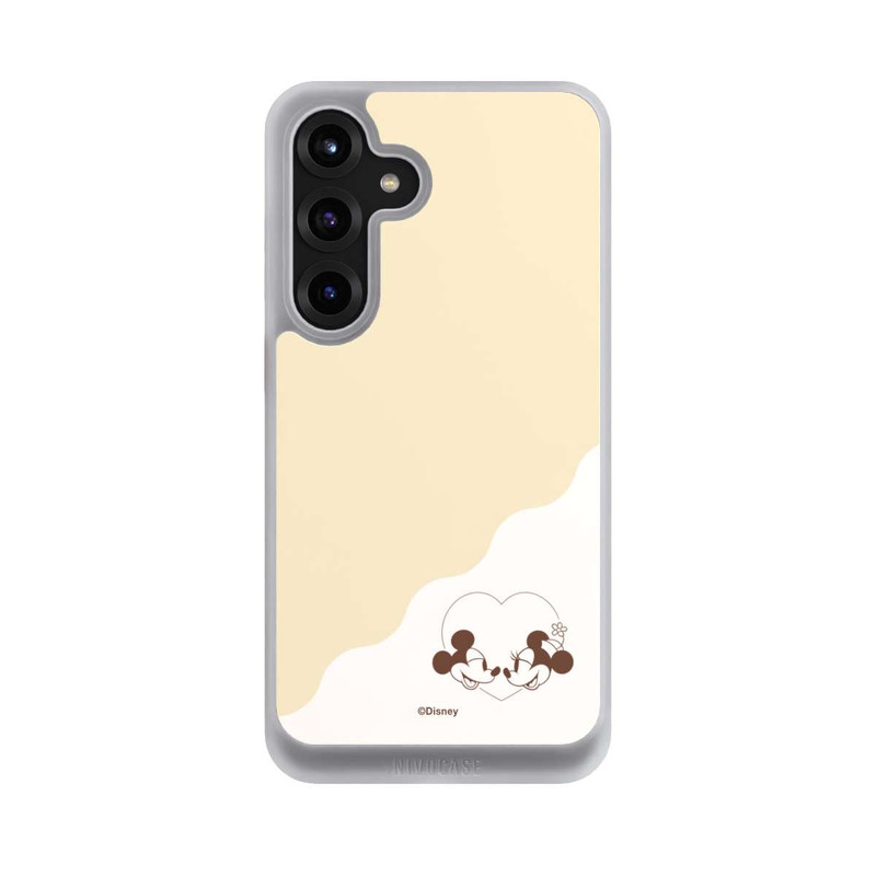Galaxy S25 + NIVOcore Mickey and Minnie Love Heart Beige
