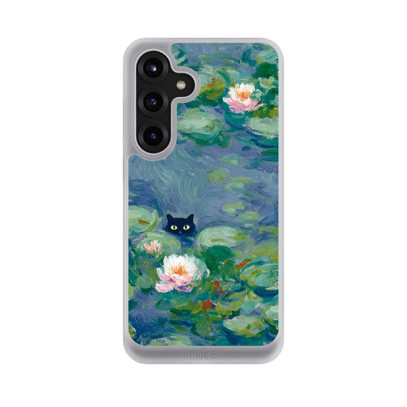 Galaxy S25 + NIVOcore Katze im Teich Gemälde Impressionismus