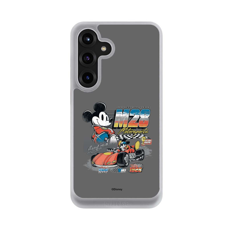 Galaxy S25 + NIVOcore Micky Maus Rennfahrer Auto M28