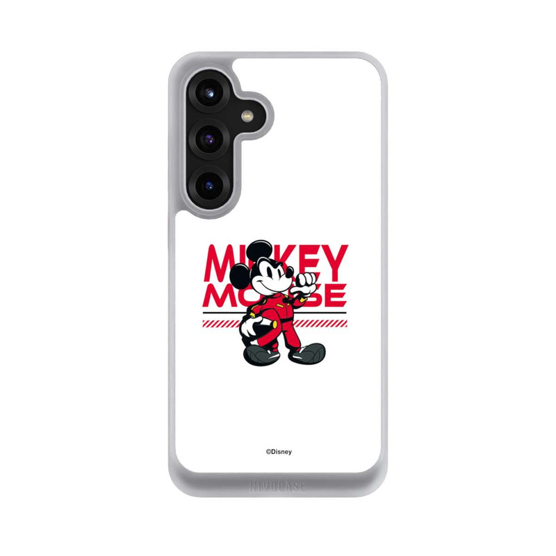 Galaxy S25 + NIVOcore Micky Maus Rennfahrer Weiß