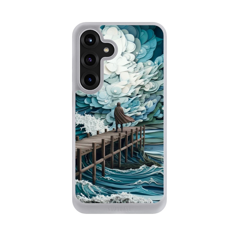 Galaxy S25 + NIVOcore Stormy sea with AI