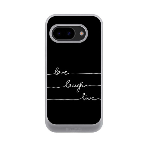 Google Pixel 9a NIVOcore Love Laugh Live weiß/schwarz