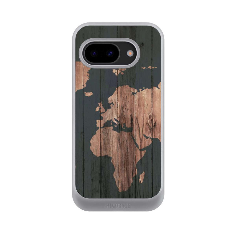 Pixel 9a NIVOcore Wooden World Map