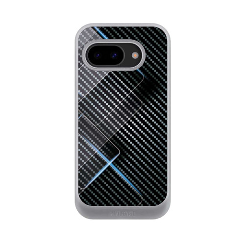 Google Pixel 9a NIVOcore Blaue Linien auf Karbon