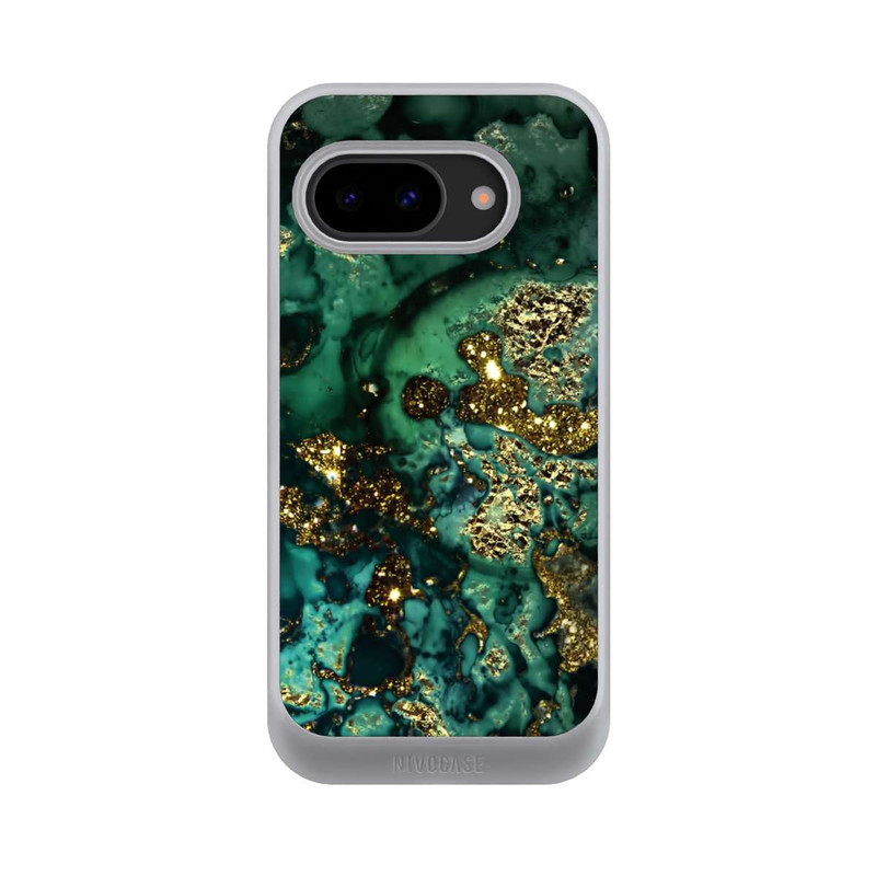 Pixel 9a NIVOcore Cyan Glitzer Marmorlook