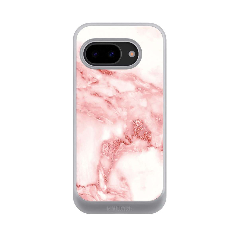 Pixel 9a NIVOcore Pink and White Marble
