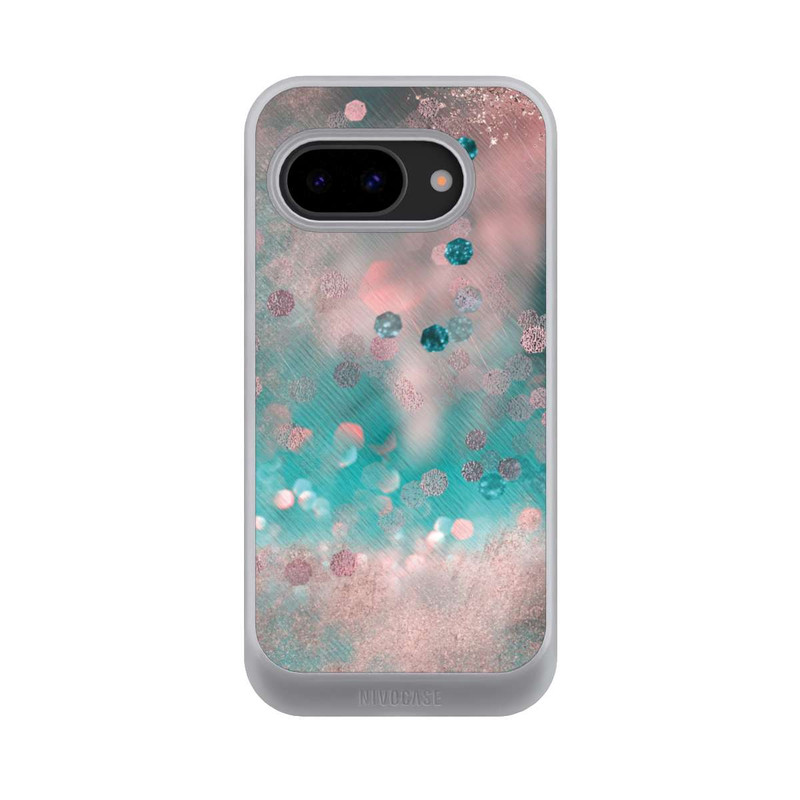 Pixel 9a NIVOcore Türkis-glamouröser Glitzerlook