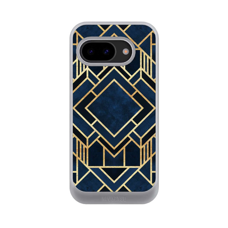 Pixel 9a NIVOcore Kunst Deko Blau Golddruck