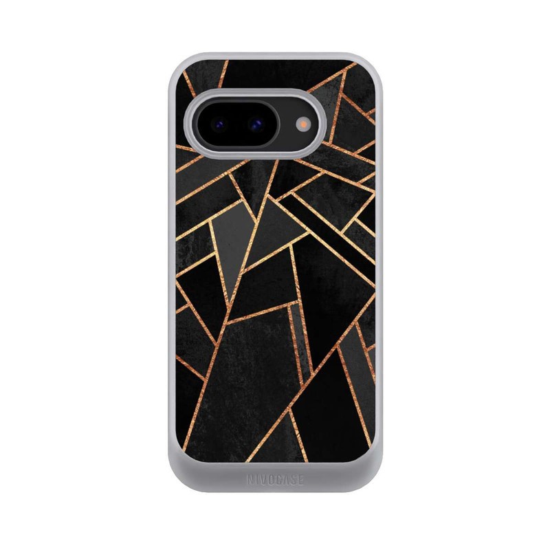 Pixel 9a NIVOcore Schwarze Nacht Gold Druck