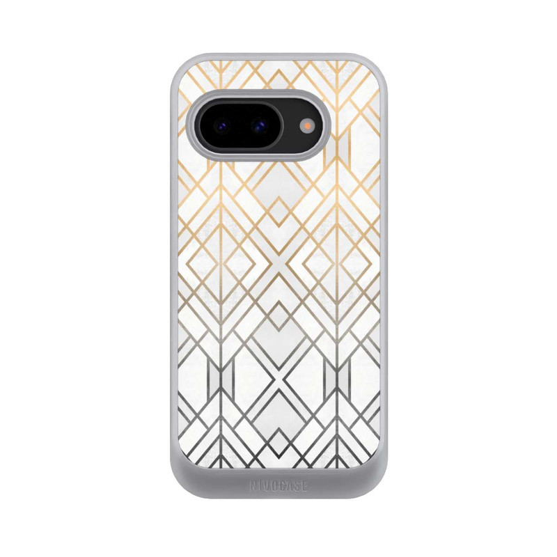 Pixel 9a NIVOcore Gold und Grauer Geo Golddruck