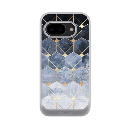 Google Pixel 9a NIVOcore Blue Hexagons And Diamonds Gold Print