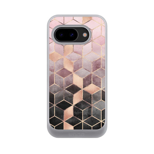 Google Pixel 9a NIVOcore Pink Grey Gradient Cubes Print