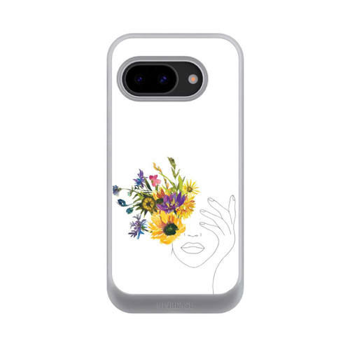 Google Pixel 9a NIVOcore Line Art Woman sunflowers