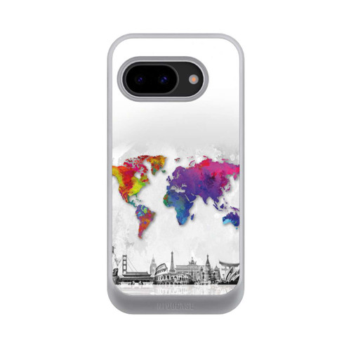 Google Pixel 9a NIVOcore Weltkarte mit Skyline