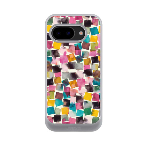 Google Pixel 9a NIVOcore Aquarell geometrische Plaids rosa